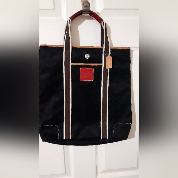 Coach Handbags - Coach Black and Brown Tote Bag